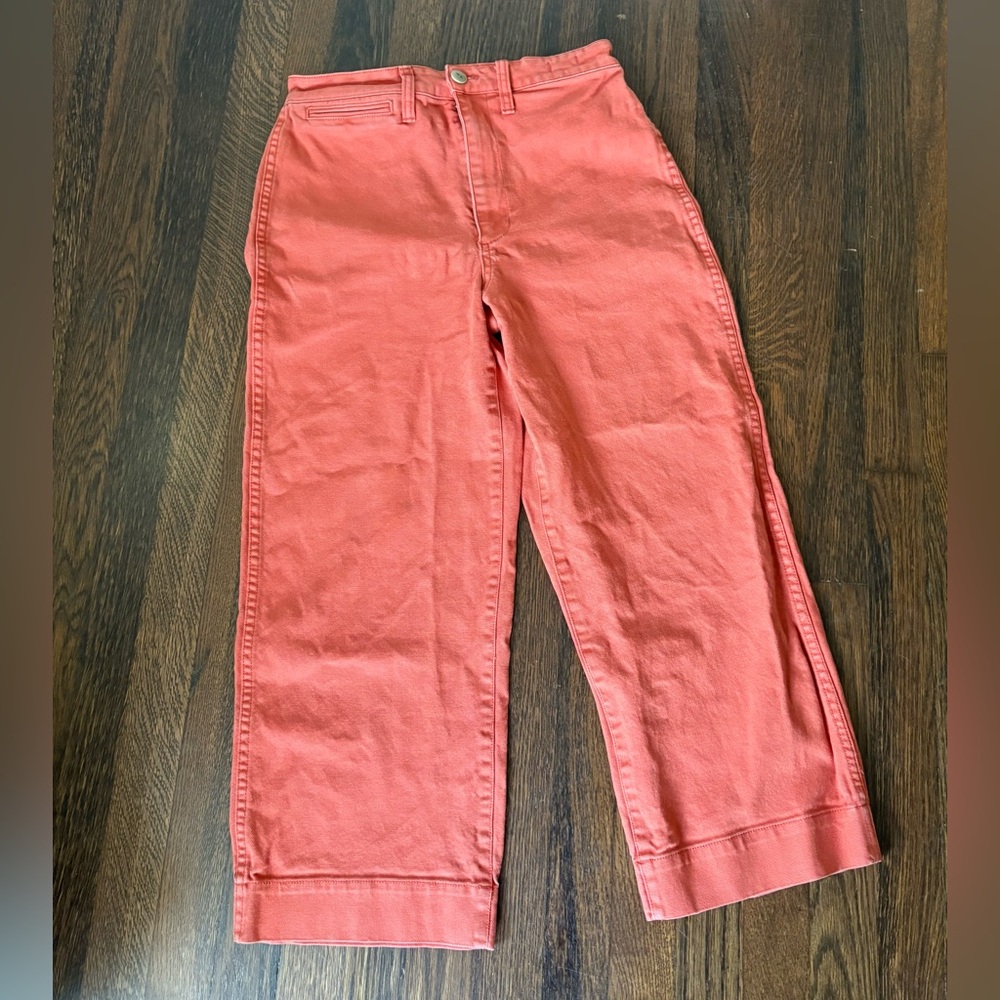Madewell slim emmett wide leg crop pants